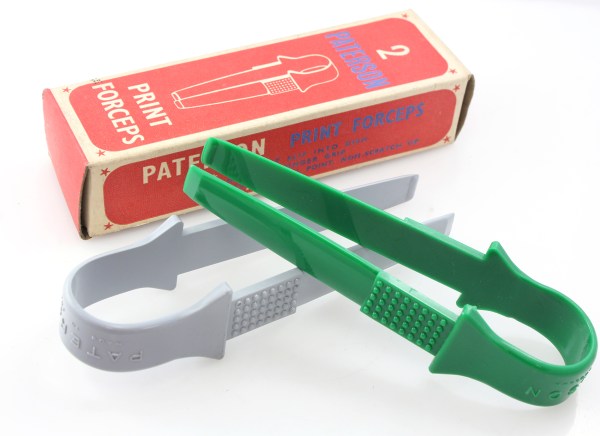 2x Paterson Tongs / Print Forceps - pairs in original boxes