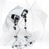 Portaflash 336VM Twin Head Studio Flash Kit, w/ stands & brollies in carry case