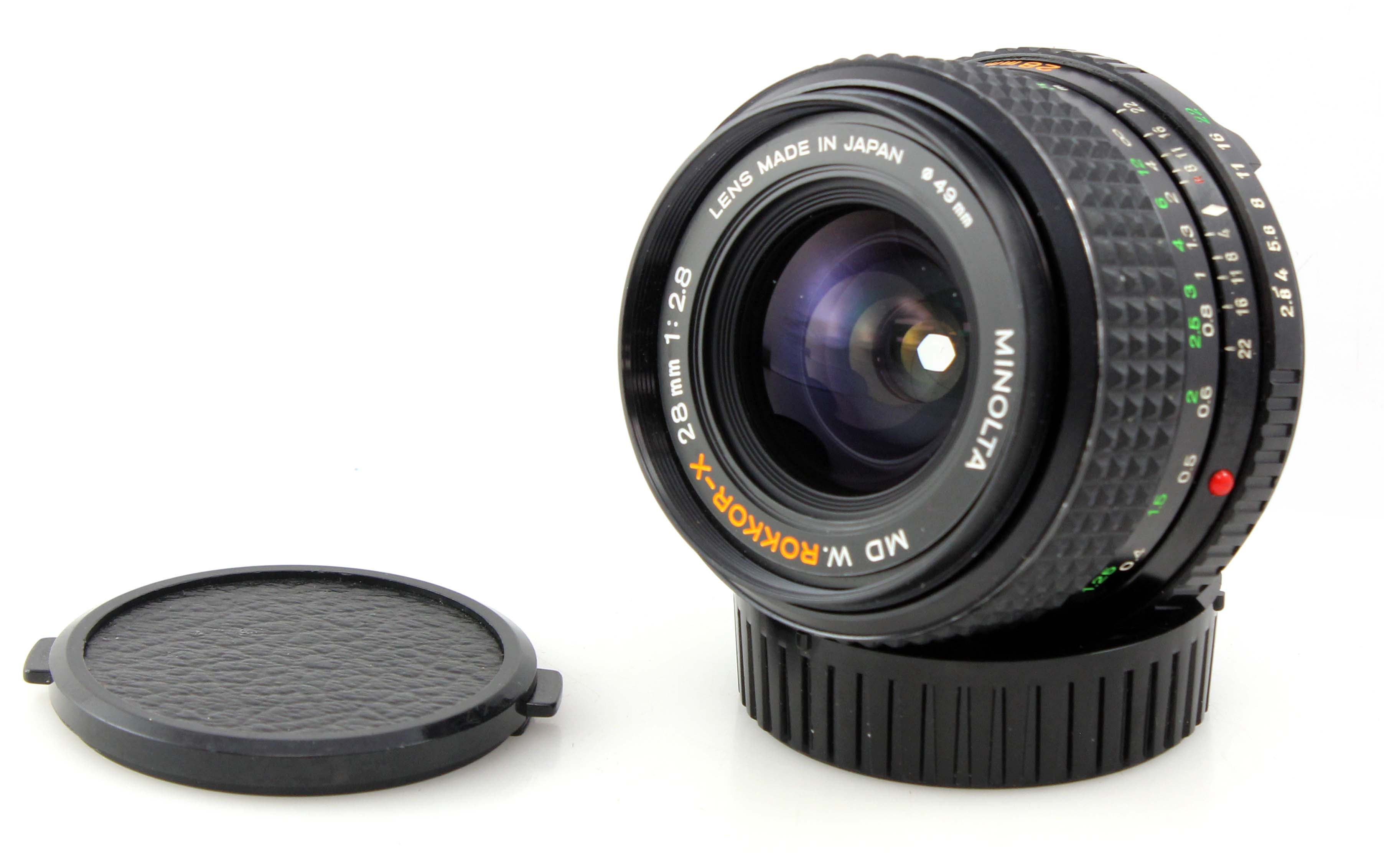 Minolta MC W.ROKKOR 28mm F2.8 MD Wide Angle Prime Lens - MD Mount - Good Condition