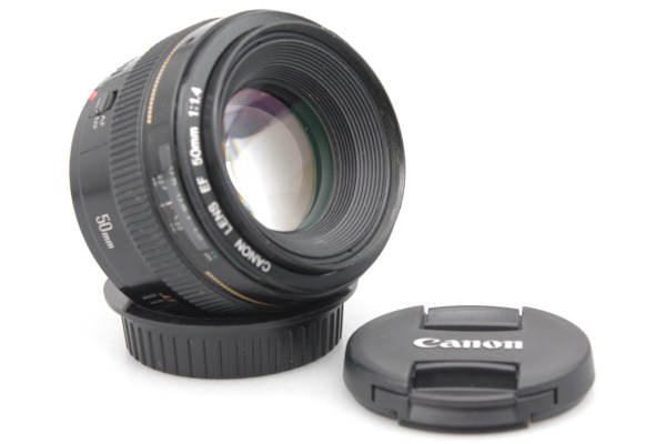Canon 50mm f/1.4 EF Lens, with Caps & Case - Canon EF