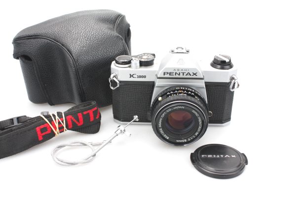Pentax K1000 35mm Film SLR Camera, with SMC Pentax-M 50mm f/1.7 Lens - Excellent