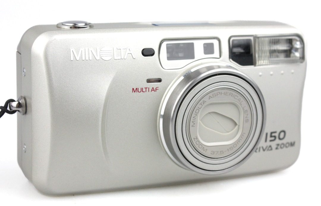 Minolta 150 Riva Zoom compact film camera, w/ 37.5-150mm zoom lens