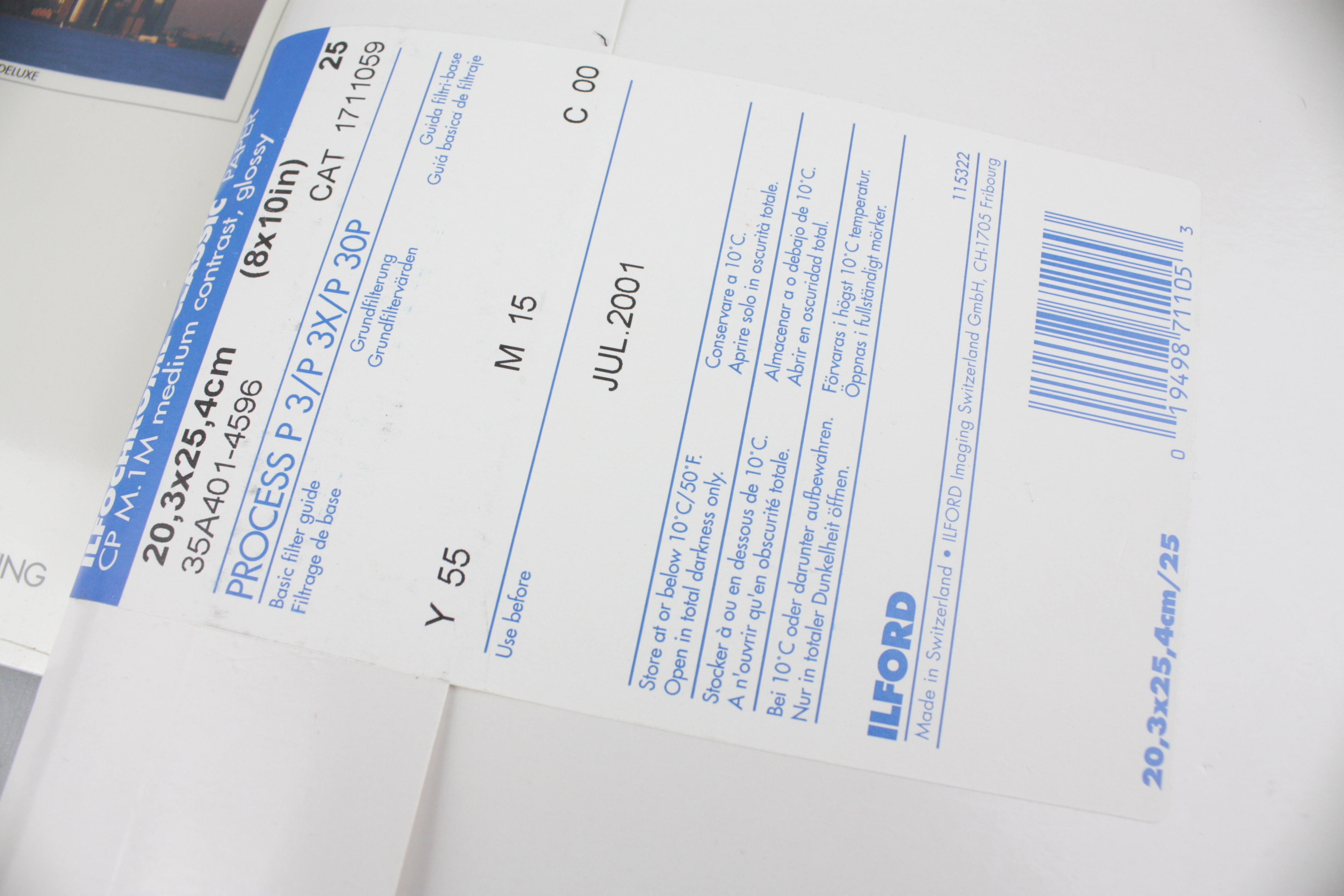 New, unopened 25 sheets CIBACHROME ILFOCHROME 10x8" & Print Manual - Image 4
