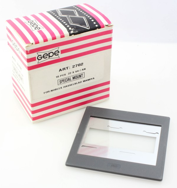 GePe 10 Special Slide Mounts AN Glass 22x64mm Art. 2702 for Hasselblad Xpan