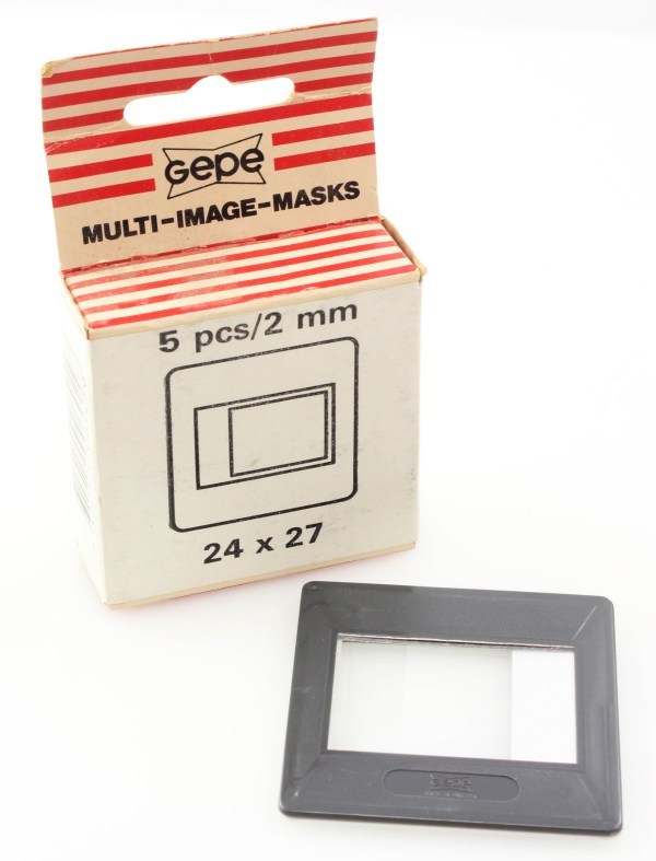GePe 5x Multi Image Masks 24x27mm Glass Slide Mount ( 2mm Thick ) Art. 6929