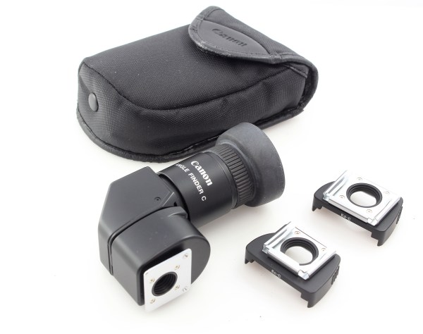 Canon Right Angle View finder C, 1.25x 2.5x + Ec-C and Ed-C adapters - w/ pouch case
