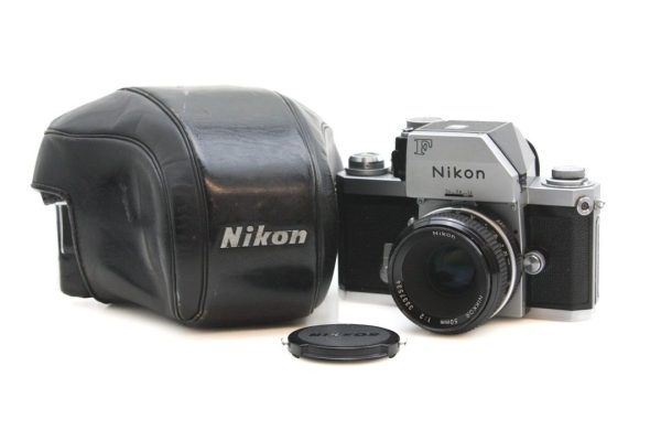Nikon F w/ Photomic Head 35mm Film Professional SLR Camera + Nikkor 50mm f/2 Pre AI Lens