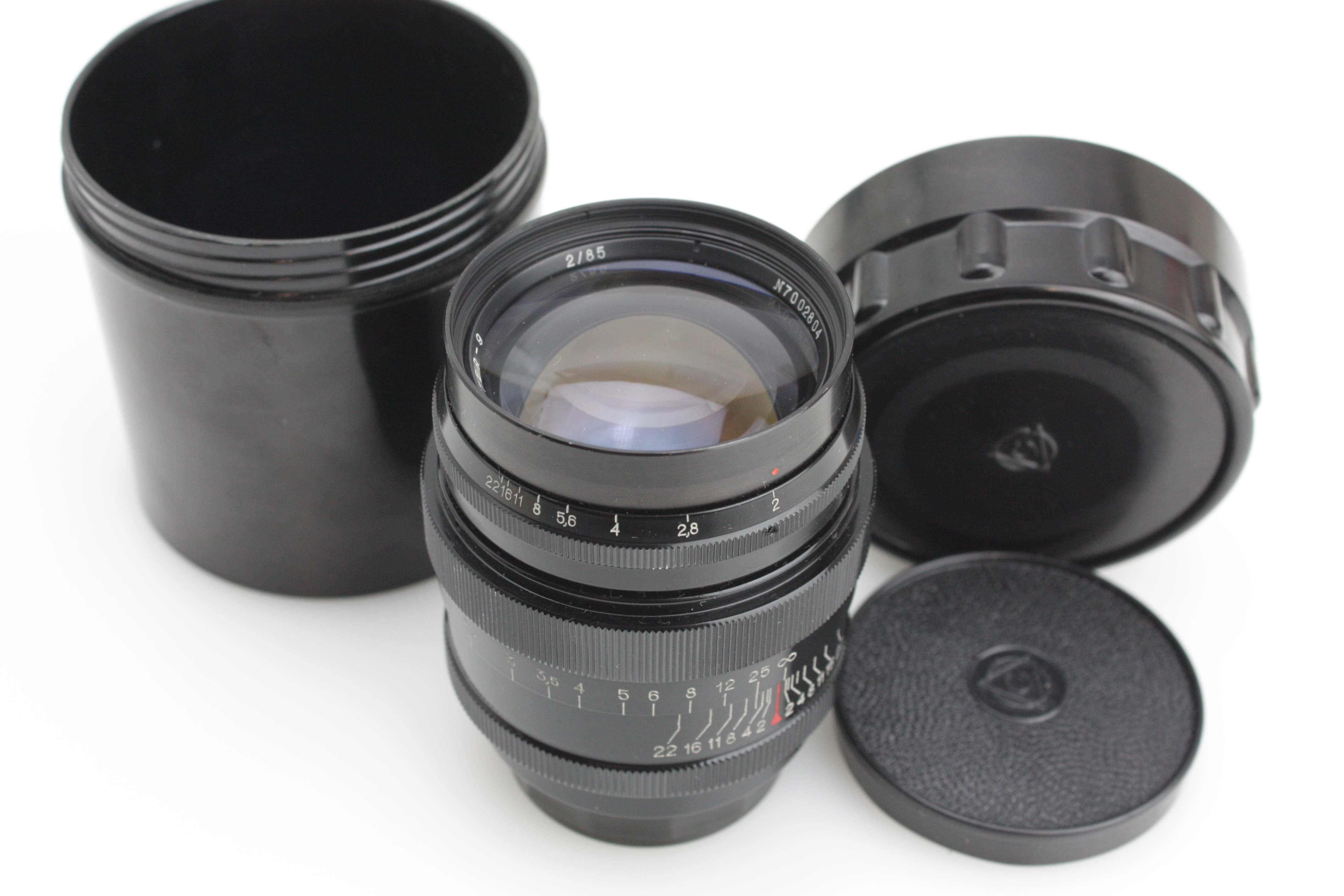 Jupiter 9 (Black) 85mm f/2 Prime Lens, with Case & Papers - LTM / 39mm Leica Screw Mount