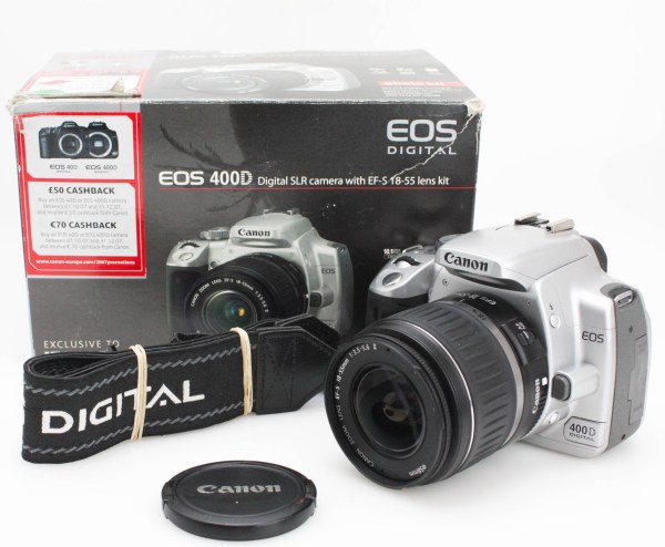 Canon EOS 400D -10.1MP APS-C Sensor DSLR Silver Camera w 18-55mm f/3.5-5.6 Zoom Lens