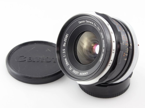 Canon FL 28mm f/3.5 Wide Angle Manual Focus Lens - Excellent condition