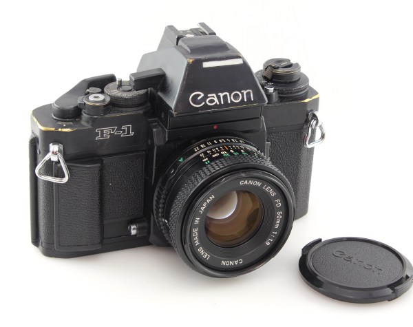 Canon New F-1 Body + AE Finder FN, with 50mm F/1.8 Lens - serviced but well used condition