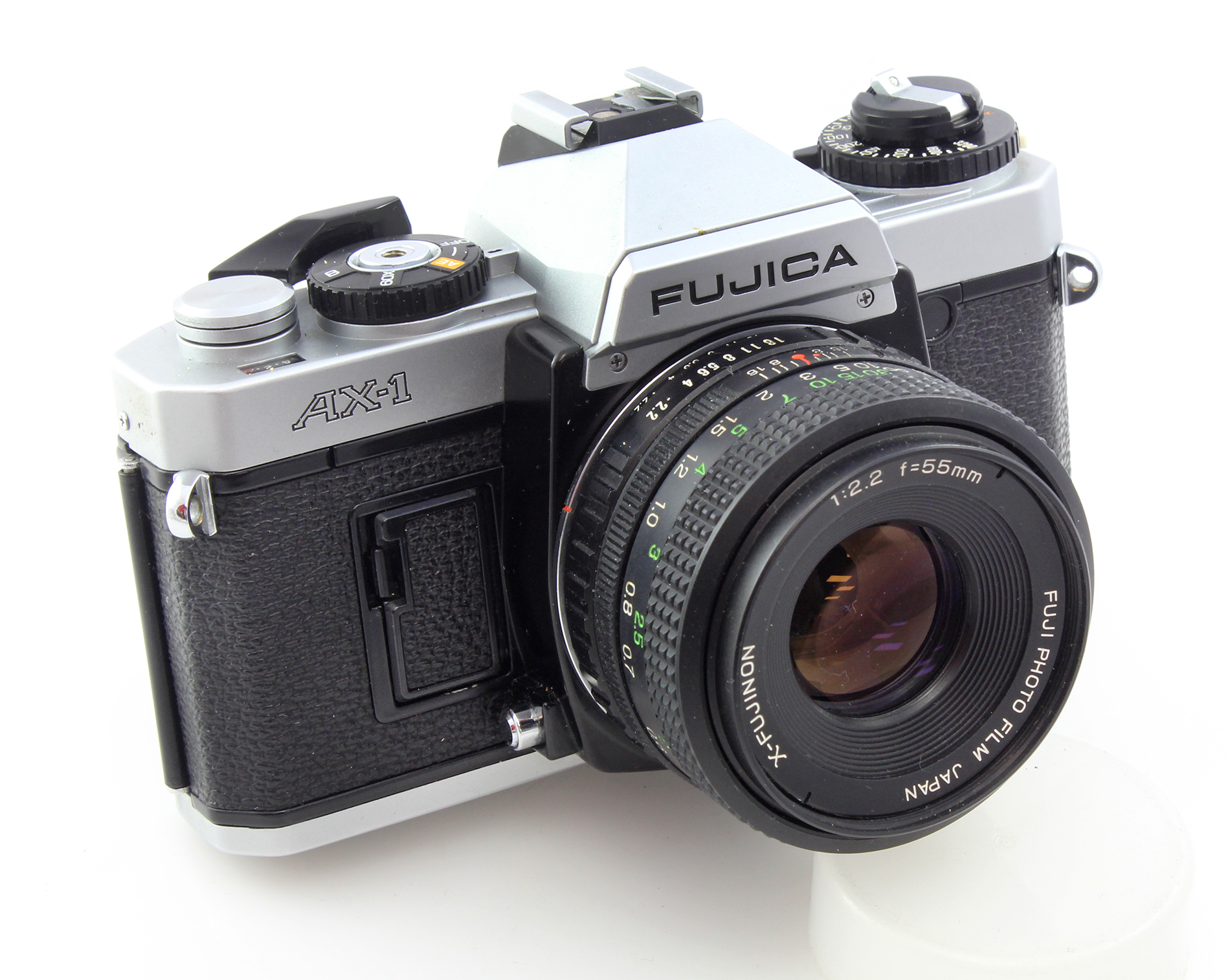 Fujica AX-1 35mm SLR Camera w/ X-Fujinon 55mm f/2.2 Standard Prime Lens