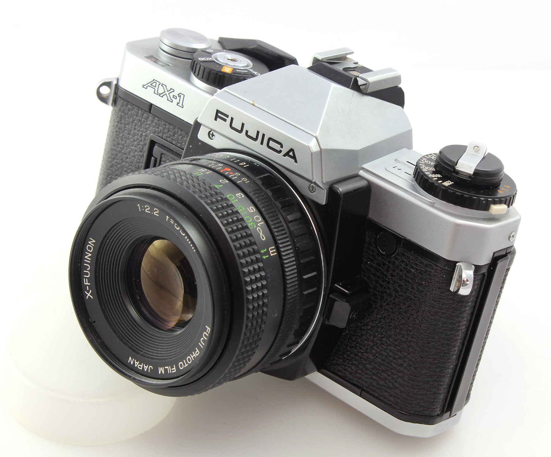 Fujica AX-1 35mm SLR Camera w/ X-Fujinon 55mm f/2.2 Standard Prime Lens - Image 2