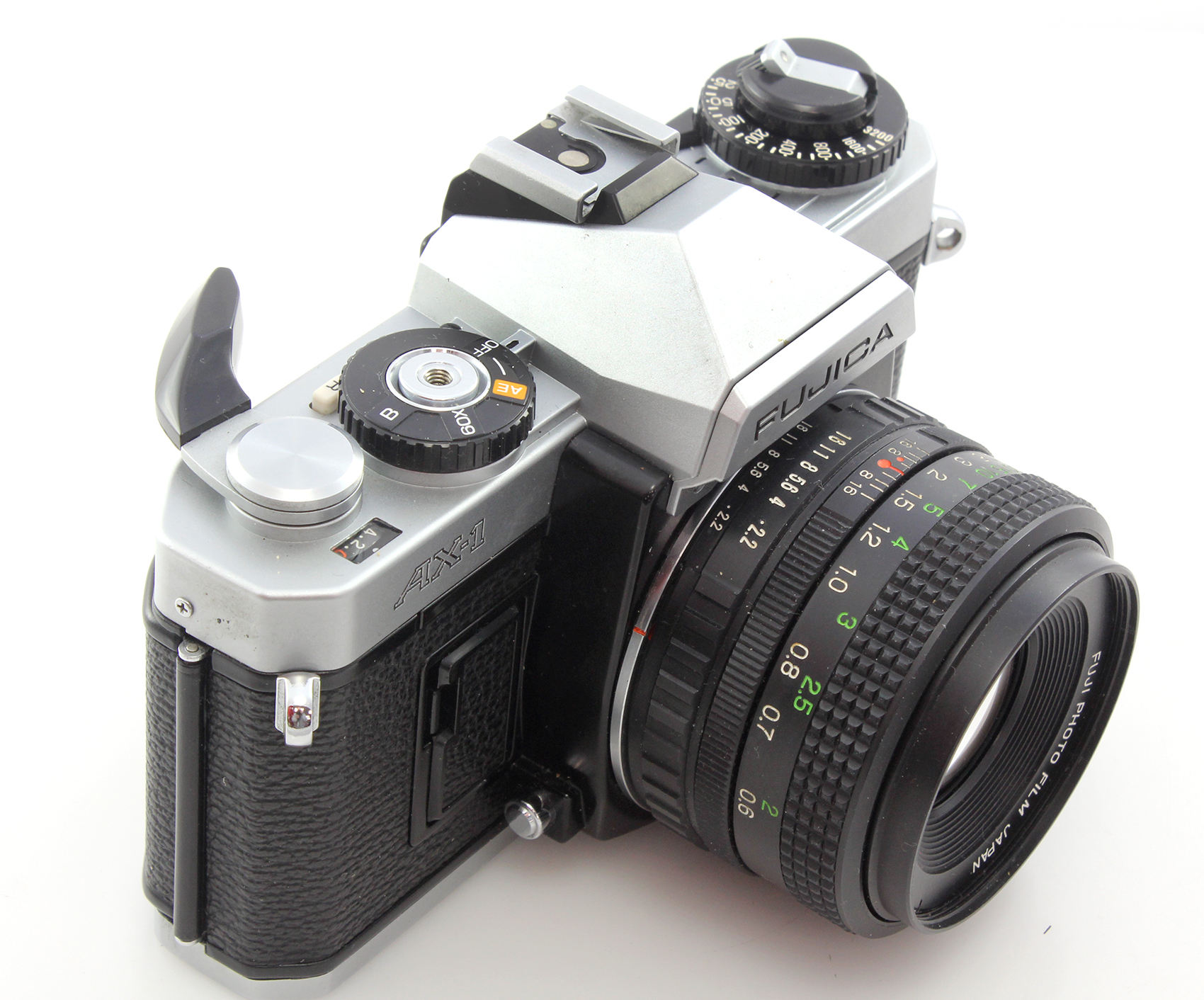 Fujica AX-1 35mm SLR Camera w/ X-Fujinon 55mm f/2.2 Standard Prime Lens - Image 3