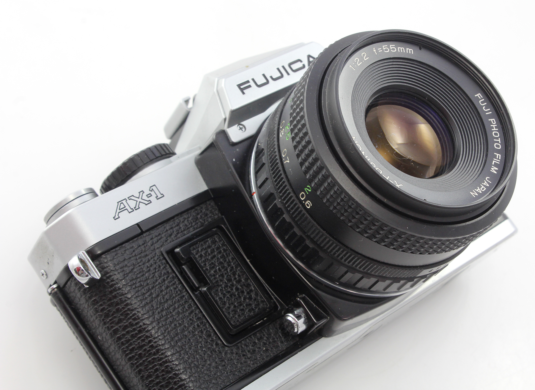 Fujica AX-1 35mm SLR Camera w/ X-Fujinon 55mm f/2.2 Standard Prime Lens - Image 4