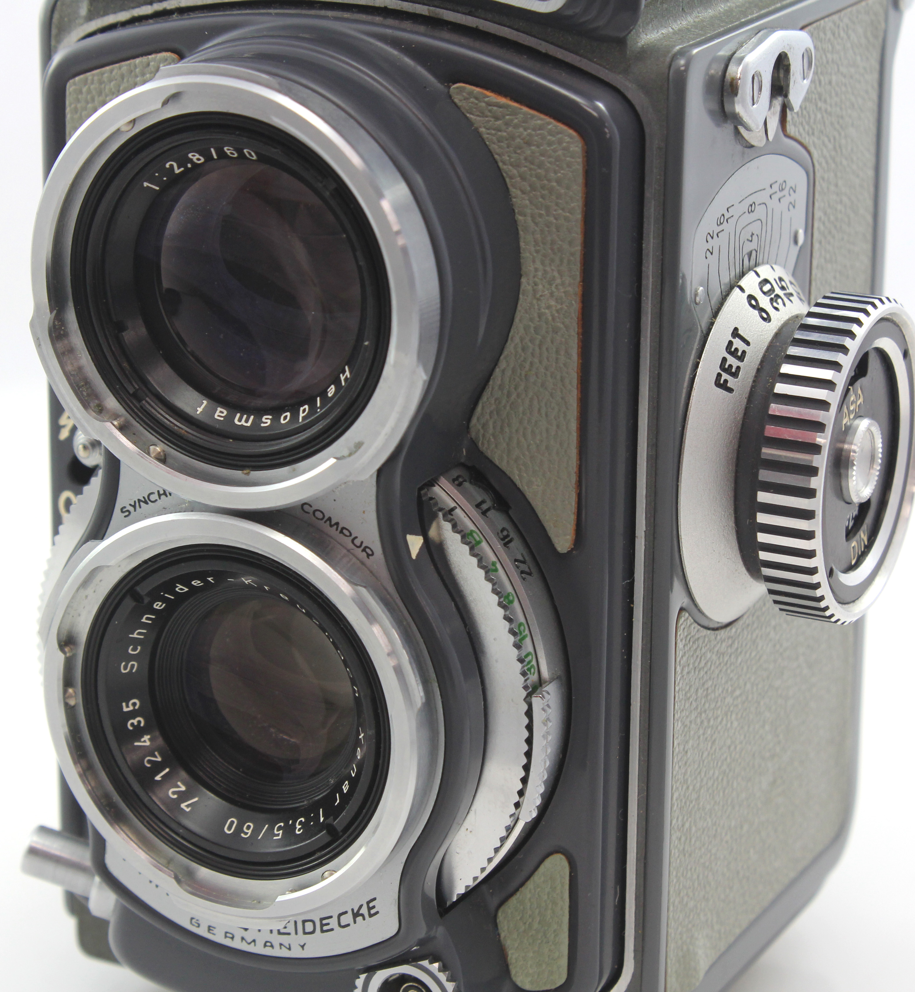 Rolleiflex Grey Baby 4x4 TLR Camera for 127 Film. With Hood, Cap and Case - Image 3
