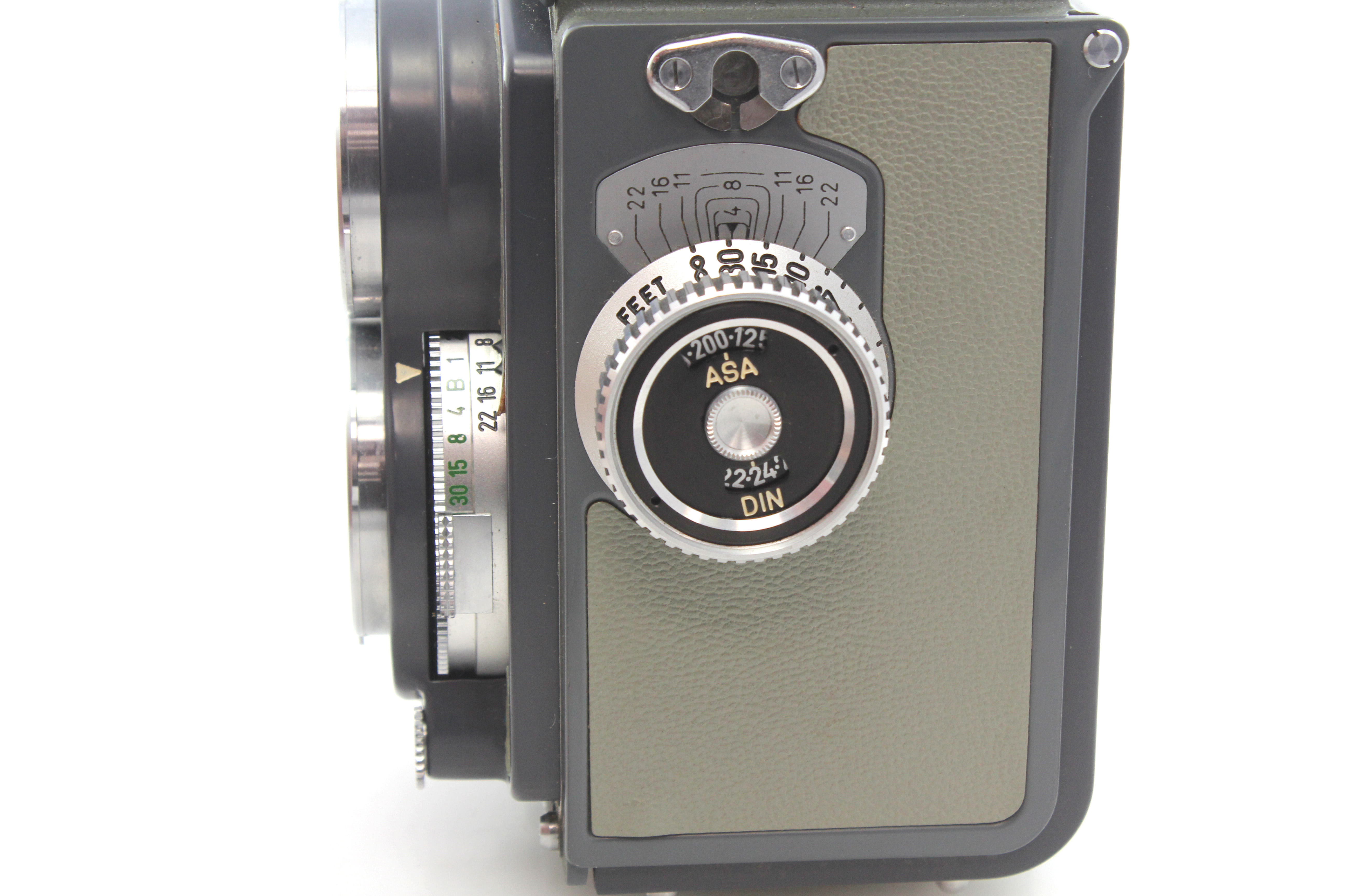 Rolleiflex Grey Baby 4x4 TLR Camera for 127 Film. With Hood, Cap and Case - Image 4