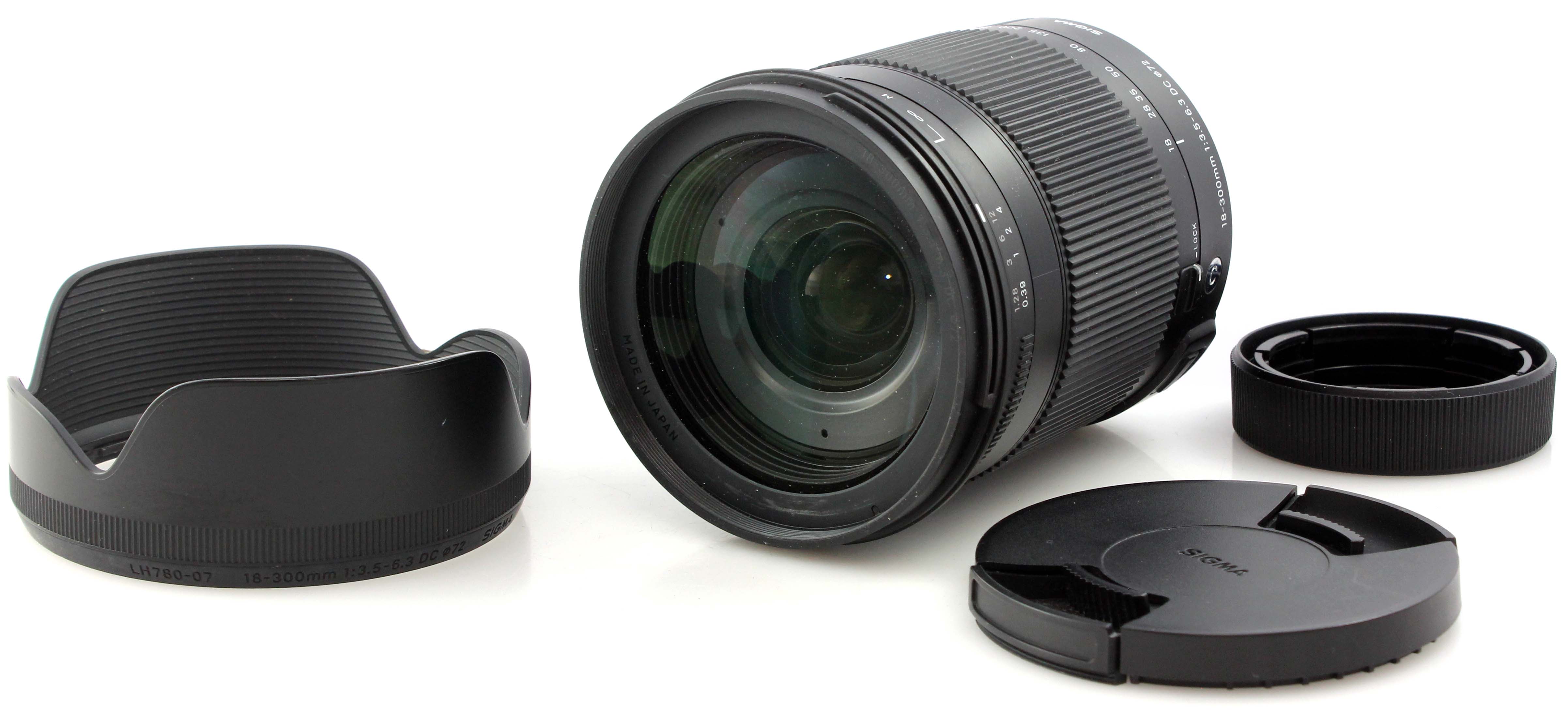 boxed Sigma DC 18-300mm F3.5-6.3 Contemporary OS HSM Lens Nikon Crop Mount DSLRS