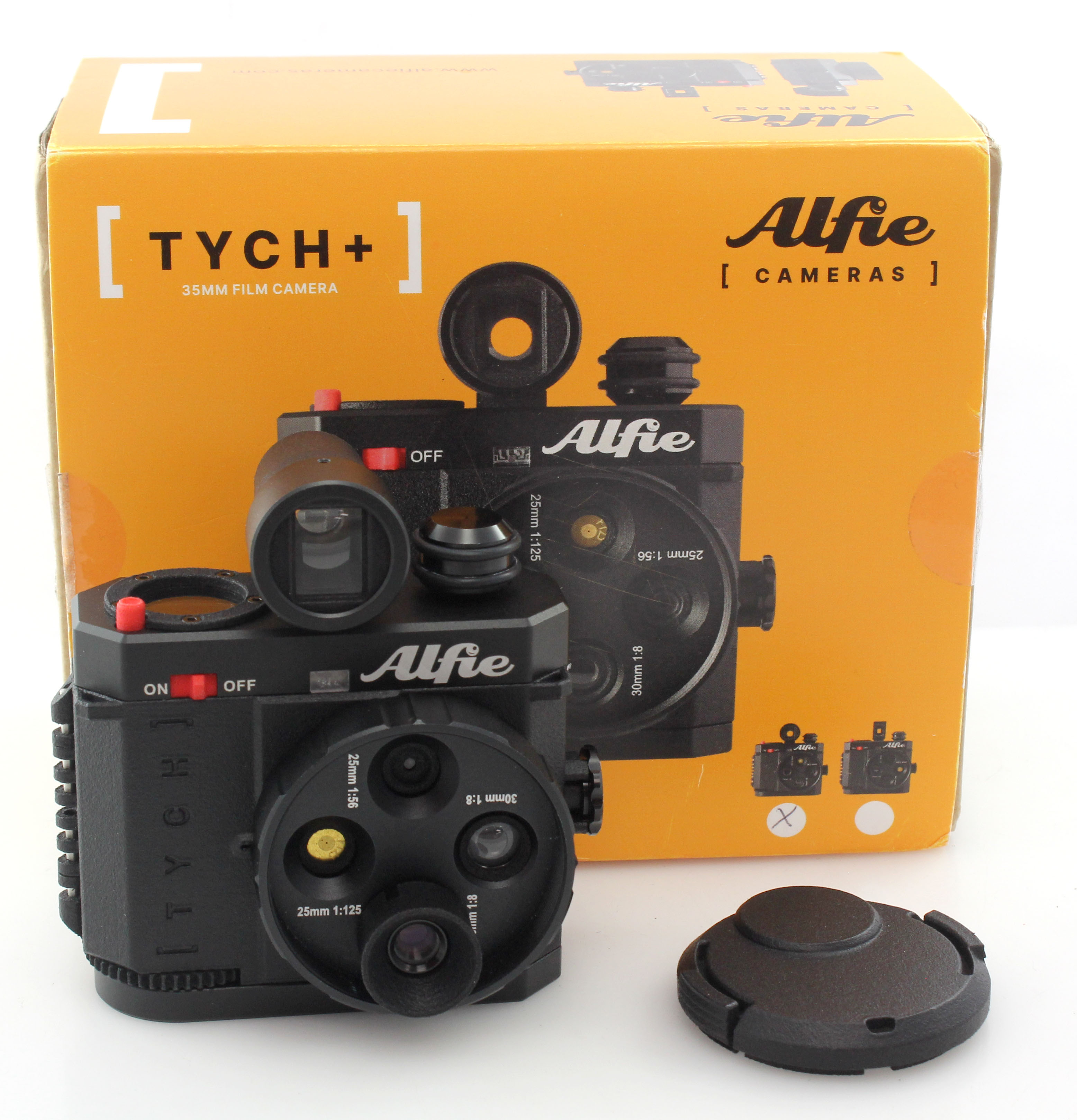 Boxed Alfie TYCH+ Compact 35mm Half Frame Camera - 4 Lens Turret System - Excellent