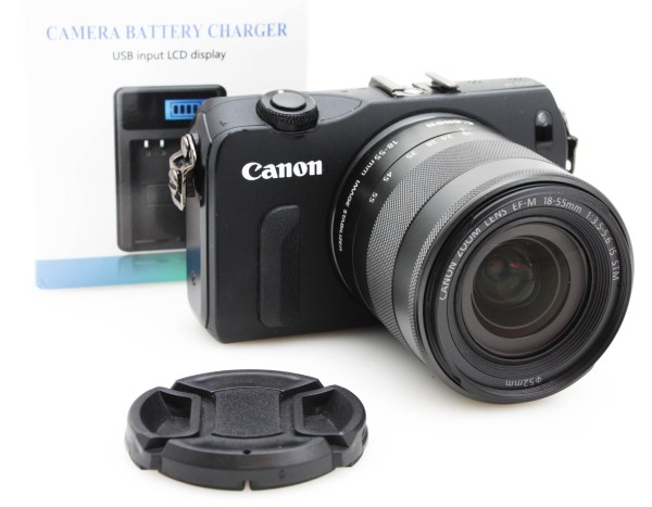 Canon EOS M Mirrorless APS-C 18 MP Digital Camera with EF-M 18-55mm AF IS STM Zoom Lens