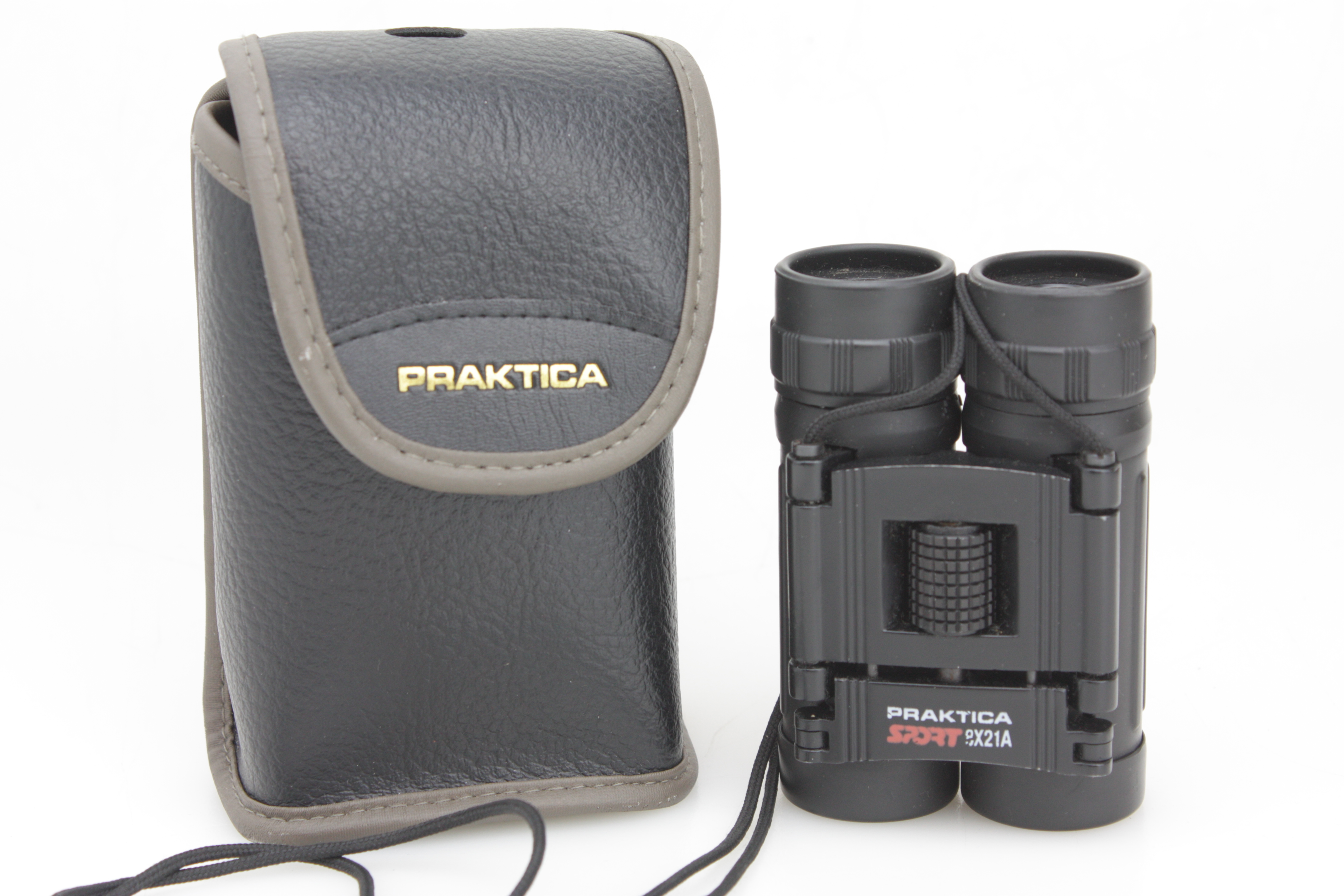 Compact Praktica Sport 8x21A Binoculars & Case