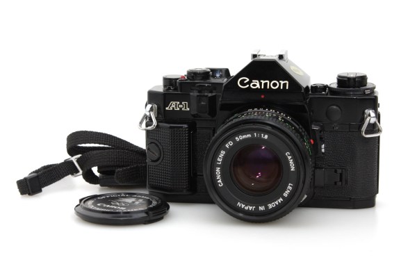 Canon A-1 35mm SLR Camera, with 50mm f/1.8 Lens & Strap - Canon FD Mount