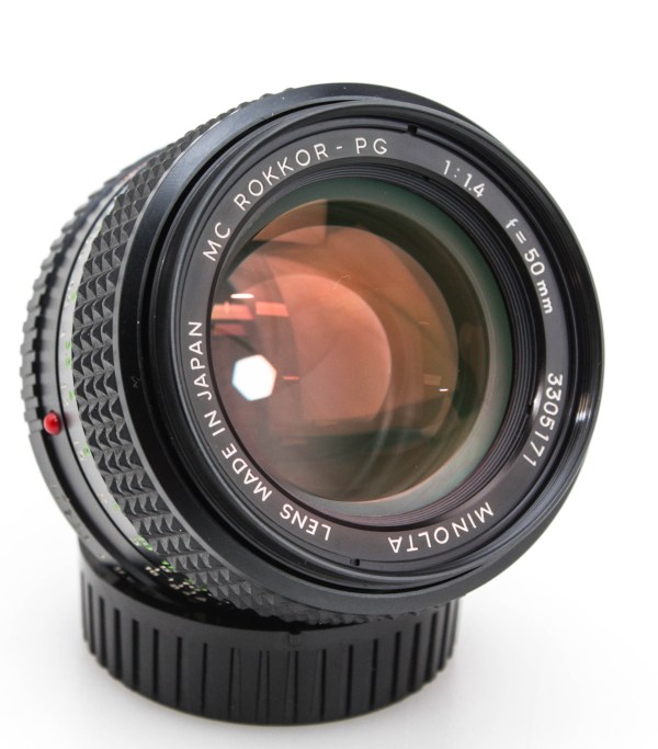 Minolta 50mm f/1.4 MC Rokkor -PG Fast Prime Lens - MD Mount - Excellent
