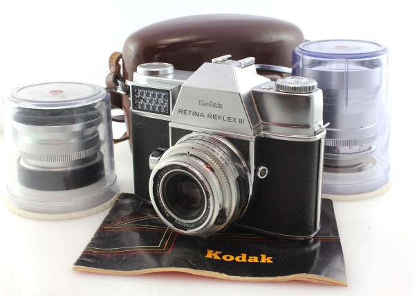 Kodak Retina Reflex III with 50mm, 28mm Curtagon and 135mm Xenar Lenses