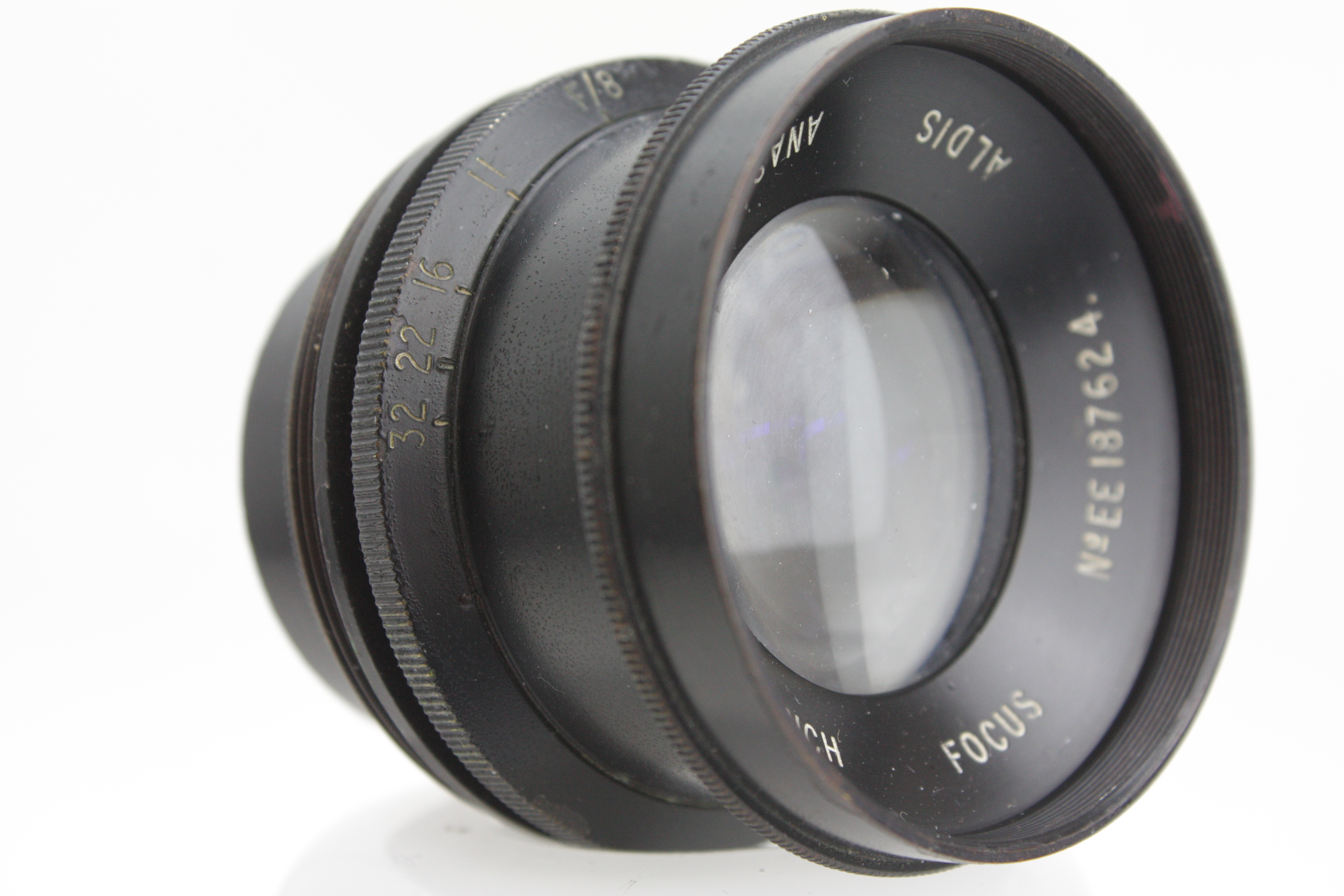 Aldis Anastigmat 10" 250mm f/8 Lens - WWII Broad Arrow - Large Format Camera Lens