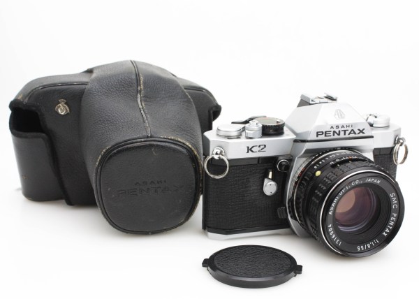 Pentax K2 35mm SLR Camera, with SMC Pentax f/1.8 Lens & Case