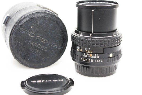 Pentax -M Macro 50mm f/4 Macro Prime Lens For Pentax K + Case