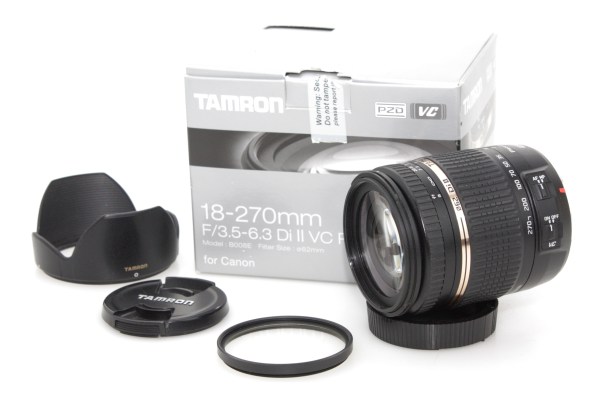 Tamron 18-270mm f/3.5-6.3 Di II VC PZD Zoom Lens - Canon EF Mount (Cropped) - Boxed