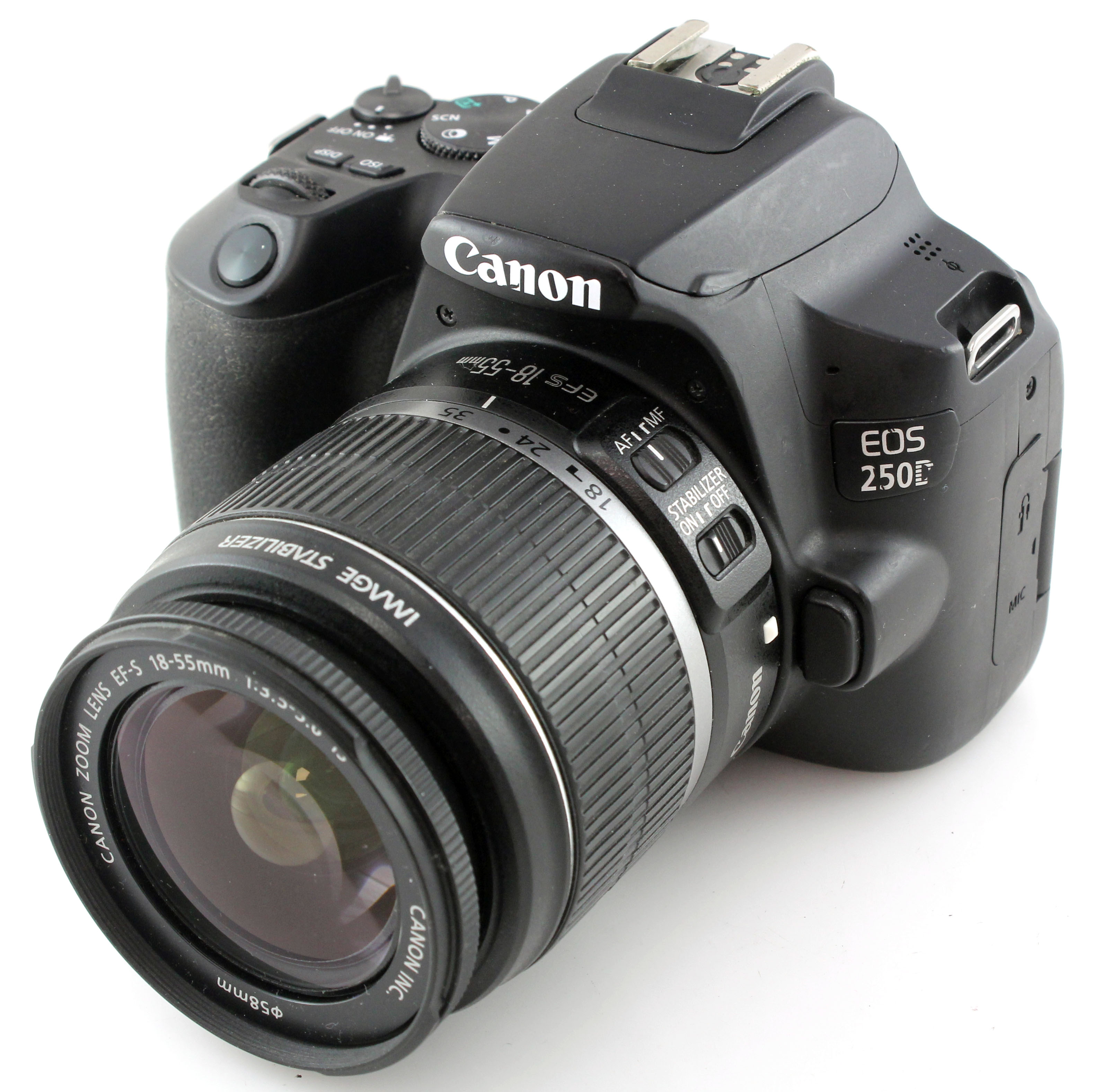 Canon EOS 250D 24.1MP DSLR Camera w/ EF-S 18-55mm f/4-5.6 IS Zoom Lens