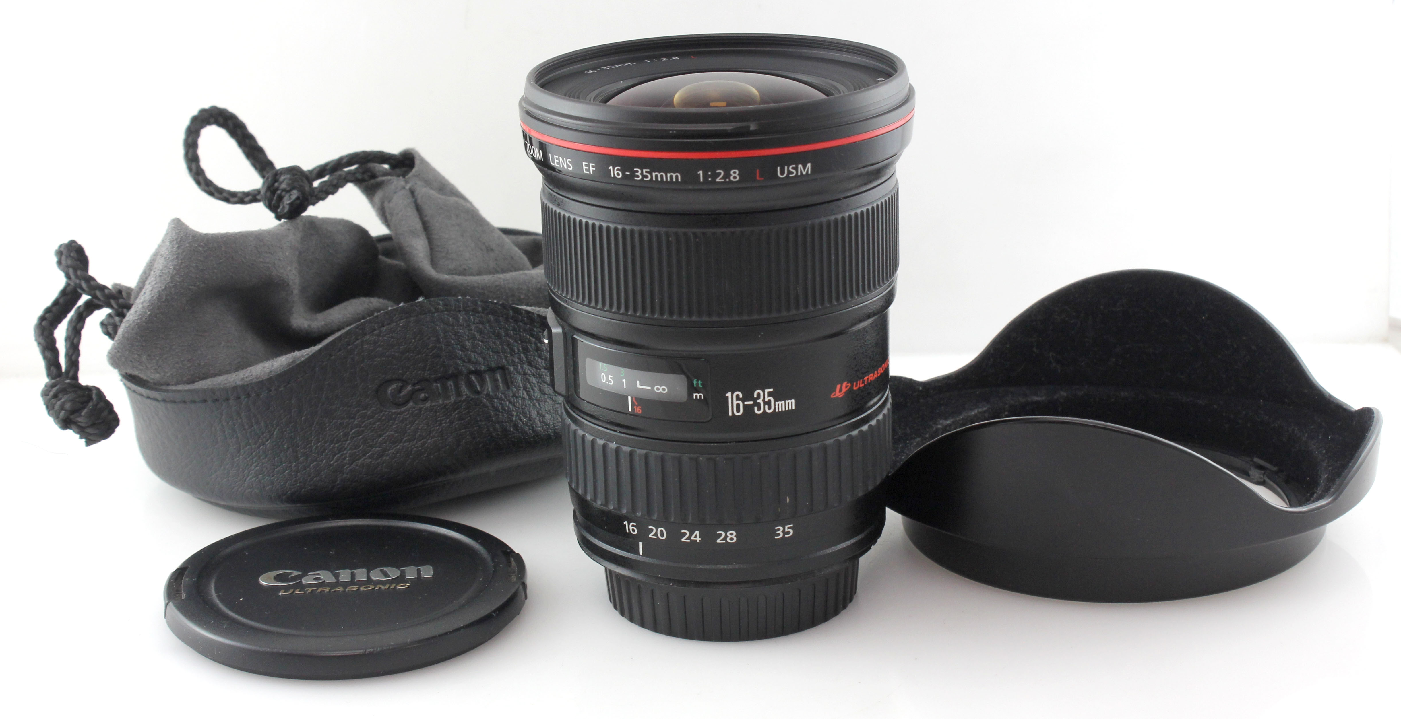 Canon 16-35mm f2.8 L USM Wide Angle Zoom Lens w/ Hood & soft pouch - Excellent condition