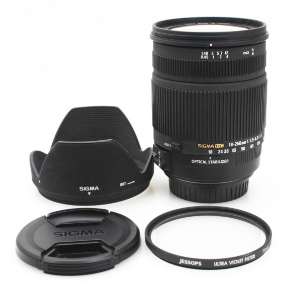 Sigma AF 18-250mm f/3.5-6.3 DC OS HSM Zoom Lens - Image Stabilizer - Canon EOS EF Mount
