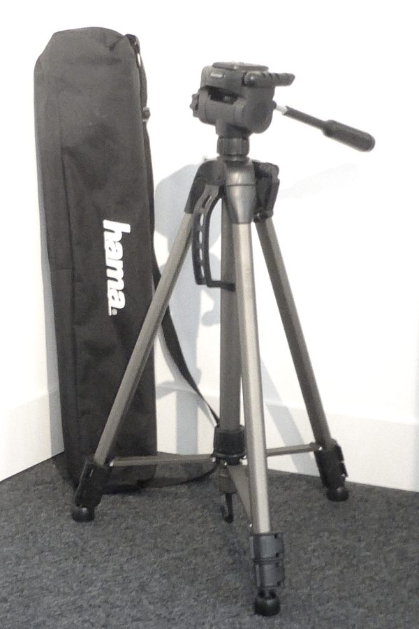 Hama 62 Tripod - Strong & Tall 3-Section Tripod, with Case