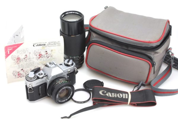 Canon AE-1 AE1 35mm SLR Film Camera & 50mm f/1.8 FD Standard Lens