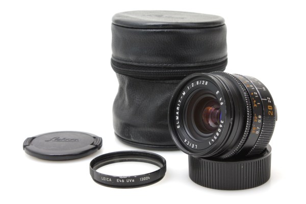 Leica 28mm f/2.8 Elmarit -M Prime Lens, with Leica Filter, Caps & Soft Case - E46 / V4 - Leica M Mount