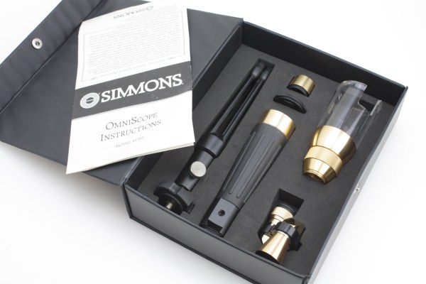 SIMMONS OMNISCOPE 8x21 monoscope 30x 75x microscope 25x Telescope + tripod +Case