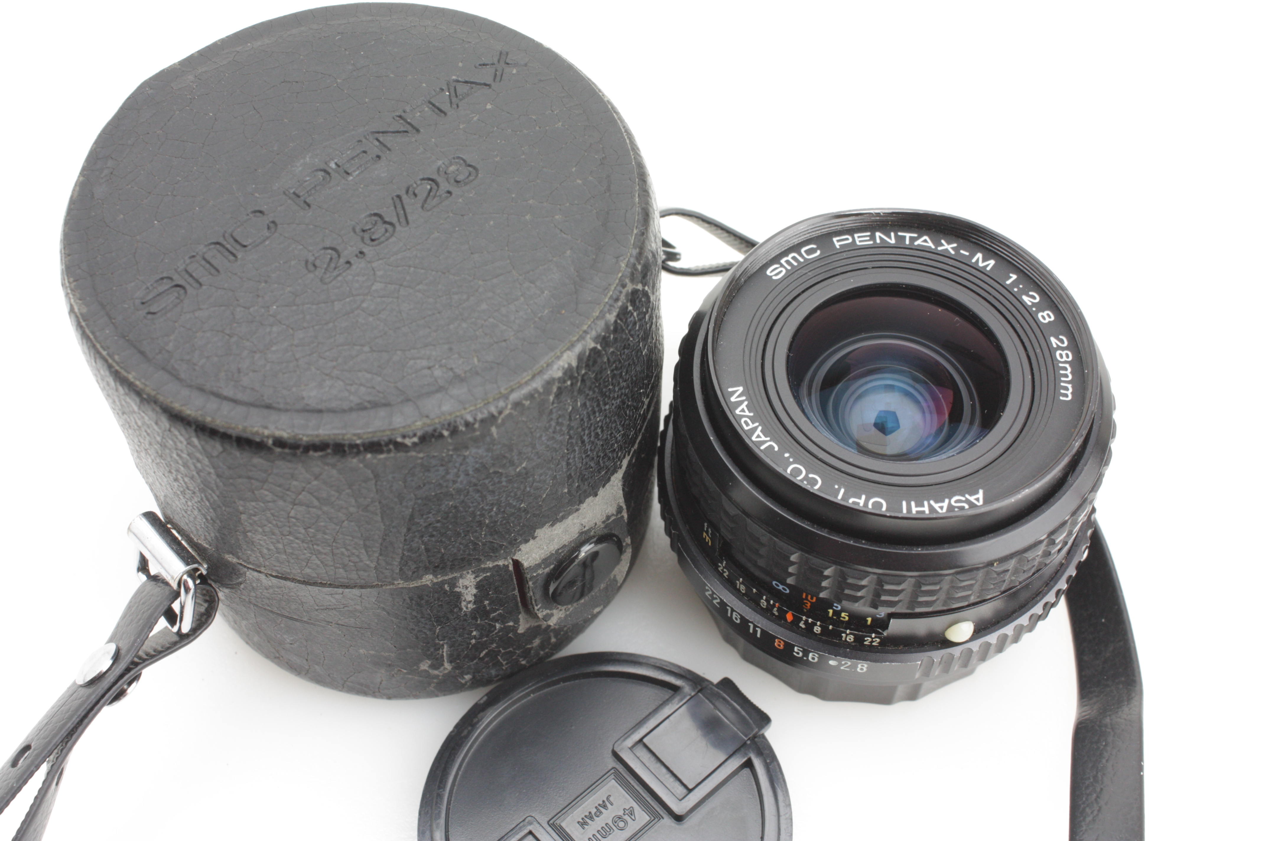 Asahi SMC Pentax-M 28mm f/2.8 Lens for PK / K Mount Cameras +Case