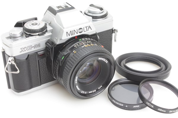 Minolta XG-M 35mm SLR Camera, Rokkor 50mm f/1.7 Lens & Manual