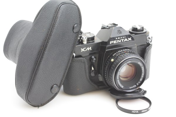 Pentax KM 35mm Film Camera, SMC 50mm f/2 Lens & Case (K1000)