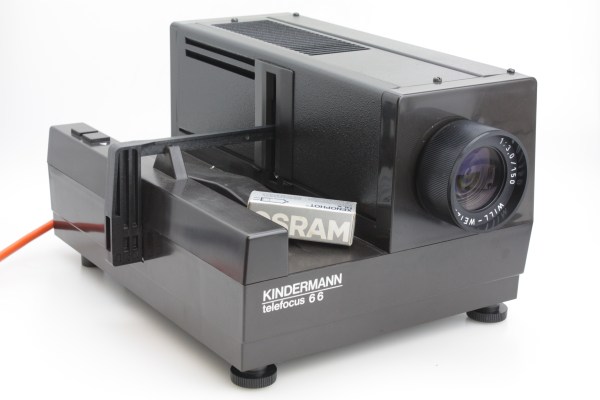 KINDERMANN Telefocus 66 Medium Format 6x6 Slide Projector, 150mm Maginon Wetzlar lens