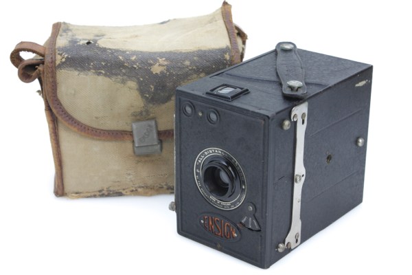 Ensign "All-Distance" 120 Medium Format Box Camera - Collectible Art Deco - Circa 1927-1930
