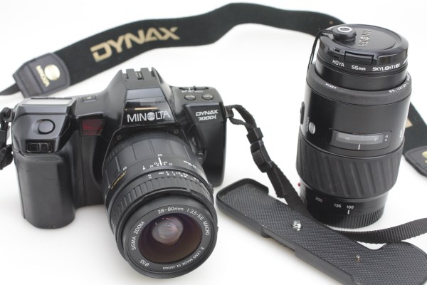 Minolta Dynax 7000i 35mm SLR Camera, with 28-80mm & 100-300mm Lenses