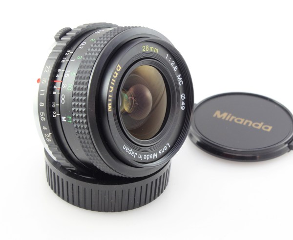 Miranda 28mm f/2.8 MC Prime Wide Angle Lens - Olympus OM Mount