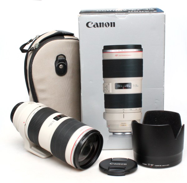 Boxed Canon 70-200mm f/2.8 II L IS USM Zoom Lens W/ Caps & Hood - Canon EF Mount