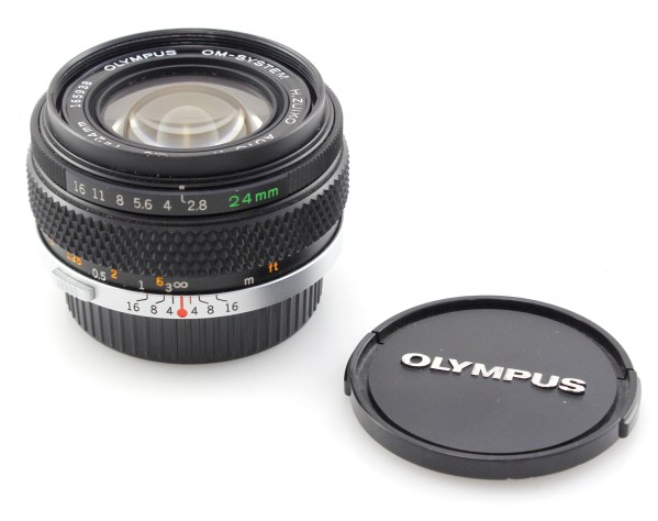 Olympus 24mm f2.8 Auto-W H.Zuiko wide angle lens - OM Mount - Excellent Condition