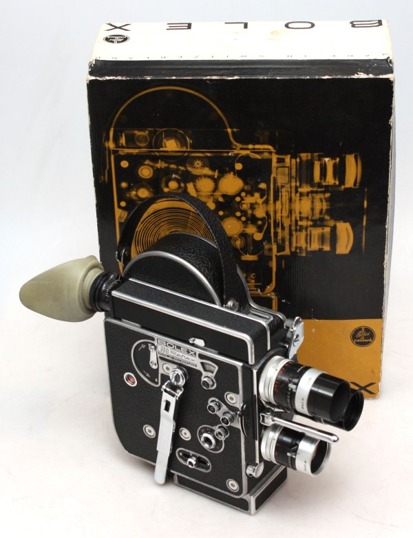 Bolex H8 REX 4 with 5.5mm, 12.5mm and  36mm Switar lenses. Working and Boxed