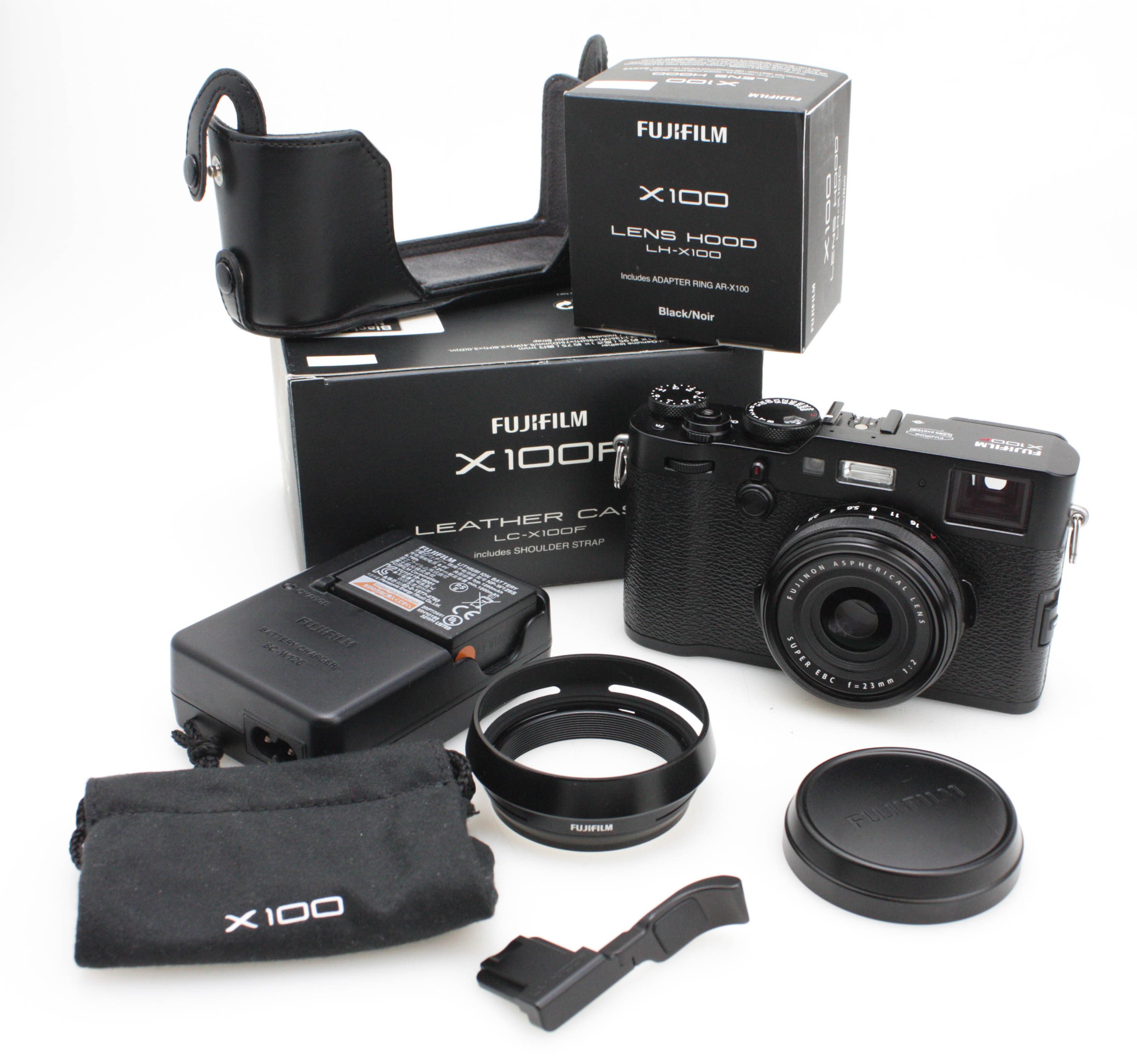 Fujifilm X100F Black Digital Camera. 23mm F2 Lens - Excellent condition w Accessories